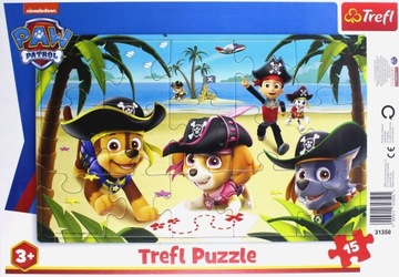КАРКАСНЫЙ ПАЗЛ 15 деталей ЩЕНЯЧИЙ ПАТРУЛЬ ДРУЗЬЯ