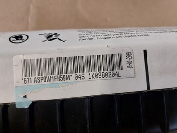 AIRBAG ULOŽENÍ PÁSY VW GOLF VI 5D 5K0880201D 1K0880204L 1K4857706BG