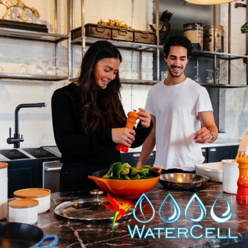 PODZLEWOZMYWAKOWY MAŁY FILTR DO WODY U3 WATERCELL + NOWOCZESNY KRAN