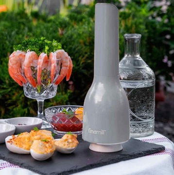 FINAMILL ЭЛЕКТРИЧЕСКАЯ МЕЛЬНИЦА ДЛЯ ПЕРЦА И СОЛИ + ДОПОЛНИТЕЛЬНЫЙ КОМПЛЕКТ КОНТЕЙНЕРОВ