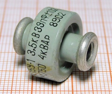 Конденсатор керамический 39пФ 3,5кВ 4кВар [072]