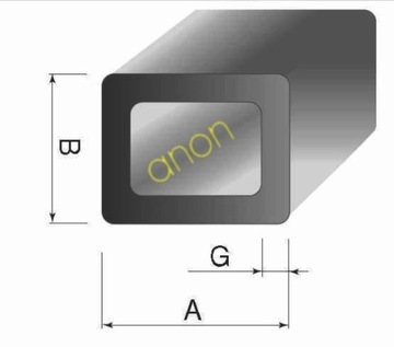 Profil aluminiowy ANODOWANY aluminiowe 60x40x2 x 1m