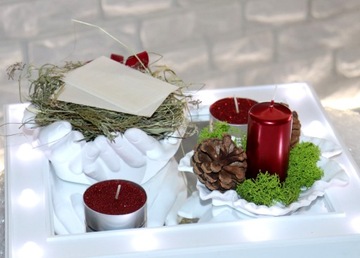 Рождественский набор - вафля, сено, свеча, молитвенный рождественский набор