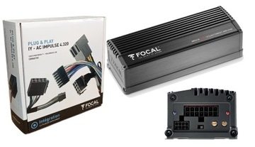 Wzmacniacz 4 kanałowy FOCAL IMPULSE 4.320 + Wiązka ISO Plug & Play