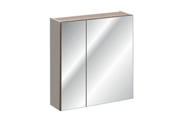 Szafka szara z lustrem 80 cm Comad SANTA FE TAUPE 84-80-A-2D płyta 16mm