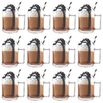 KUBKI do kawy herbaty SZKLANKI 250ml KOMPLET 12szt