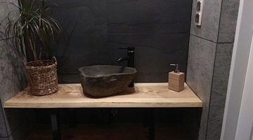 BATERIA ŁAZIENKOWA UMYWALKOWA KRAN STOJĄCA DO UMYWALKI STAŁA WYLEWKA CZARNA