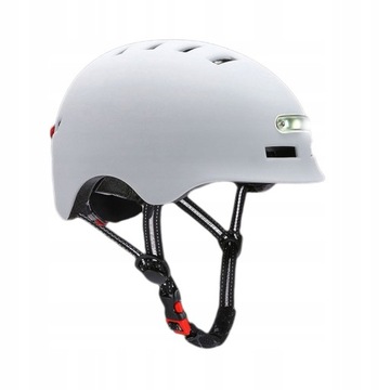 KASK ROWEROWY DAMSKI MĘSKI SPORT REGULOWANY OŚWIETLENIE LED S-XL