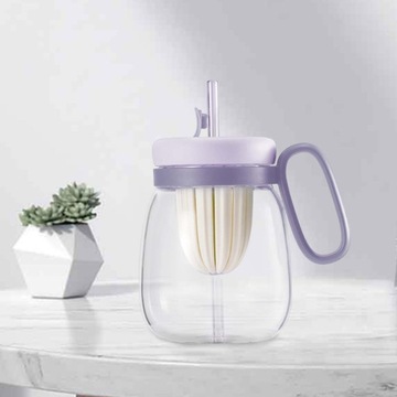 Бутылка Bubble Tea Cup с трубочкой для смузи Smoothies 850мл фиолетовый