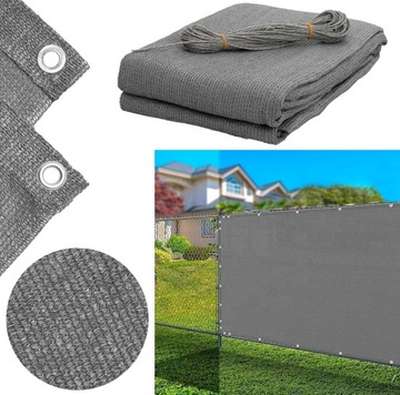 OSŁONA MATA NA BALKON 120x500 cm OSŁONA MASKUJĄCA BALKON SIATKA CIENIUJĄCA