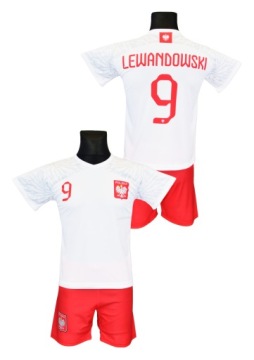 LEWANDOWSKI POLSKA strój koszulka spodenki roz. 98