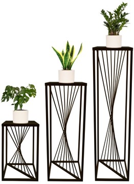 ПОДСТАВКА ДЛЯ ЦВЕТОВ ПОЛКА ДЛЯ ЦВЕТОВ РАСТЕНИЯ МЕТАЛЛ РЕКА черный 40см