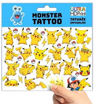 МОЮЩИЕСЯ ВРЕМЕННЫЕ ТАТУ ДЛЯ ДЕТЕЙ ОРИГИНАЛЬНЫЕ ДИЗАЙНЫ ДЕТСКОГО ПИКАЧУ