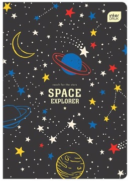 Zeszyt Interdruk A5-16 PODWÓJNA KOLOROWA LINIA - KOSMOS - SPACE EXPLORER