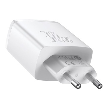 УНИВЕРСАЛЬНОЕ ЗАРЯДНОЕ УСТРОЙСТВО BASEUS FAST, 2x USB/USB-C, МОЩНЫЙ БЛОК ПИТАНИЯ 30 ВТ, 3 А