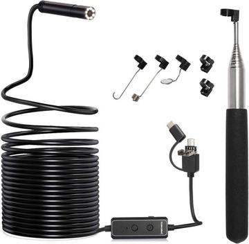 F160 WiFi/USB endoskop 2 w 1, boroskop ogniskowy