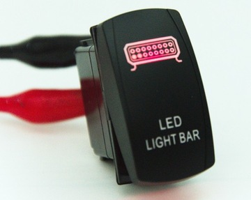Przełącznik carling LED BAR 4 kolory 30 wzorów ON-OFF 5 pin IP 67