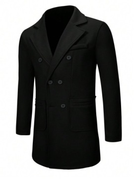 ЭЛЕГАНТНОЕ МУЖСКОЕ ДЛИННОЕ ОСЕННЕЕ ВЕСЕННЕЕ ДВОЙНОЕ ПАЛЬТО