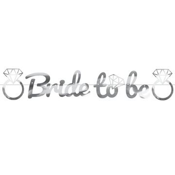 Baner Bride To Be Napis Girlanda Dekoracja Wisząca