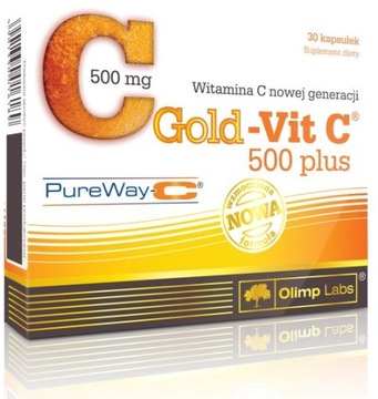 OLIMP GOLD VIT C 500 PLUS 30 kaps MOCNA WITAMINA C