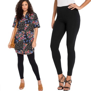 LEGGINSY BAMBUSOWE CZARNE DŁUGIE spodnie 8 XXL/3XL