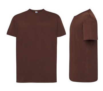 T-SHIRT MĘSKA koszulka bawełniana JHK TSRA-150 czekolada CH r. XXL