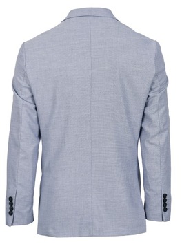 MARYNARKA MĘSKA ELEGANCKA WIZYTOWA BAWEŁNIANA CASUAL NIEBIESKA JASNA 54