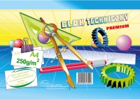 Blok techniczny A4 250g 10 kartek Protos