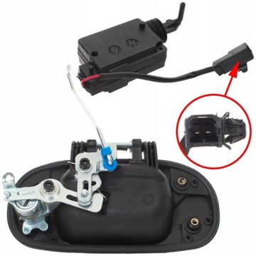 FIAT DOBLO 00-10 KLIKA KRYT ZADNÍ + VZPĚRA/TLAKOVAČ