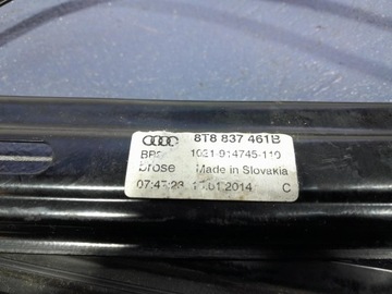 AUDI A5 8T 5D SPORTBACK ZVEDÁK MOTOREK OKNO PŘEDNÍ LEVÝ 8T8837461B