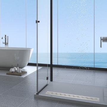 BALNEO Decor Next Wave Линейный слив 80 см, декоративный хром