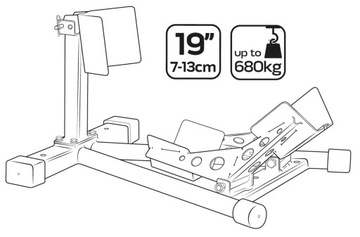 Подставка-держатель мотоцикла для переднего колеса и шины