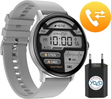 SMARTWATCH ZEGAREK DAMSKI ROZMOWY POWIADOMIENIA + ŁADOWARKA 1A