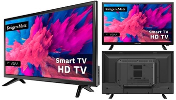 TELEWIZOR 24'' LED SMART TV VIDAA WI-FI NETFLIX DVB-T2 HEVC KRUGERMATZ