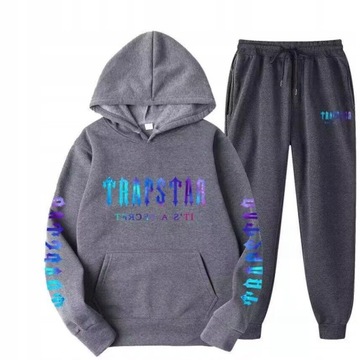 Modny list drukowany casual męski zestaw,S-3XL