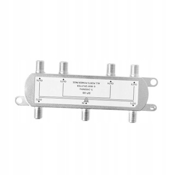 Спутниковая антенна с разветвителем на 2x6 каналов