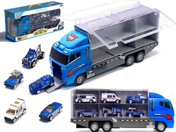 TRANSPORTER CIĘŻARÓWKA TIR WYRZUTNIA + METALOWE AU