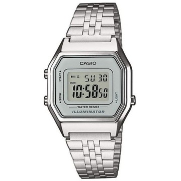 Zegarek Casio Vintage LA680WEA-7EF srebrny bransoleta