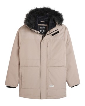 Kurtka Abercrombie Hollister L / XL all-weather sherpa beżowa