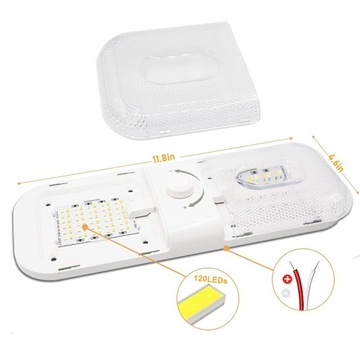 120LED 12V ПОТОЛОЧНАЯ ЛАМПА С ВЫКЛЮЧАТЕЛЕМ ДЛЯ КАМЕРЫ ЛОДКИ