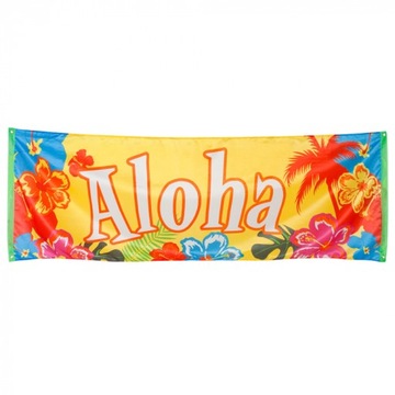 Banner Hawajski ALOHA HAWAJE PARTY 74x220 cm