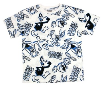 Looney Tunes Zwariowane melodie Koszulka męska r. M T-shirt biała