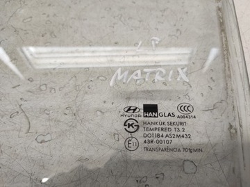 HYUNDAI MATRIX 01- SKLO (OKNO) LEVÝ PŘEDNÍ
