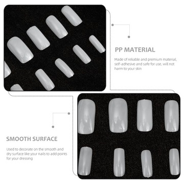 500 шт., короткие накладные ногти, пресс для накладных ногтей