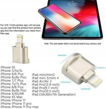 iPhone iPad iPod Устройство чтения карт памяти Lightning