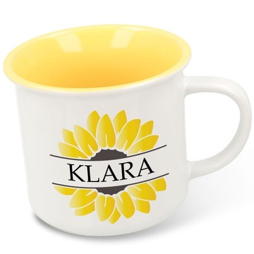 KUBEK RETRO Porcelanowy Prezent TWOJE IMIĘ +GRATIS