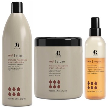 RR Argan Star Szamp+Maska+spray z Keratyn 2x1000ml