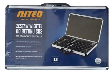 Zestaw wierteł do betonu SDS 12 elementów NITEO