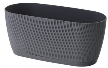 SKRZYNKA Z PODSTAWKĄ DONICZKA MIKA PETIT 27 wys.11,8cm dł.26,7cm ANTRACYT