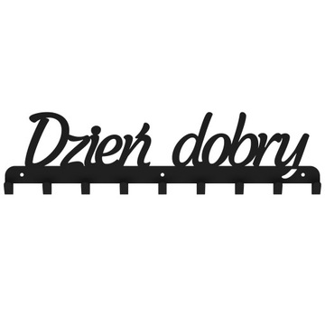 WIESZAK NA UBRANIA I KLUCZE na ścianę DZIEŃ DOBRY